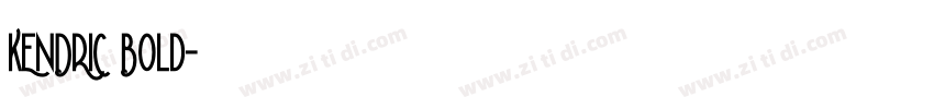 KENDRIC Bold字体转换